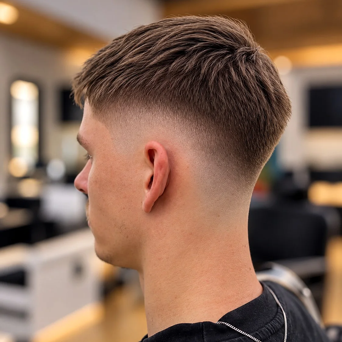 Textured crop with a clean taper fade